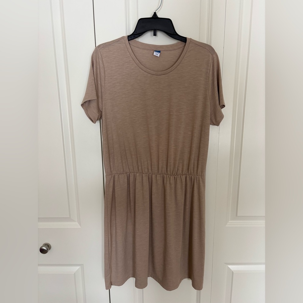 Women’s Old Navy Waist-Defined Short-Sleeve Slub-Knit Mini Dress large